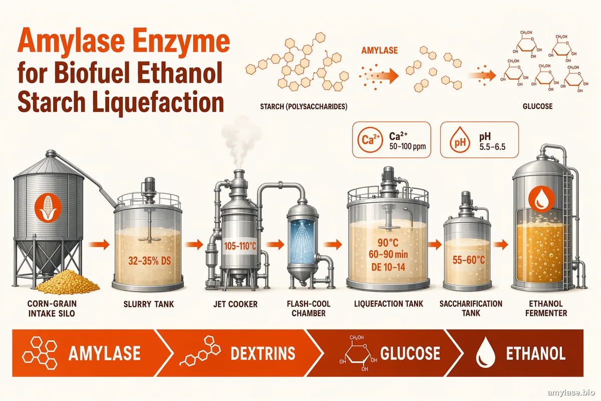 Amylase Enzyme for Biofuel Ethanol Starch Liquefaction